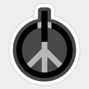 Peace power, press ON Sticker